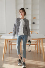 Load image into Gallery viewer, Women's Contrast Knit &amp; Lace Design  Sweater
