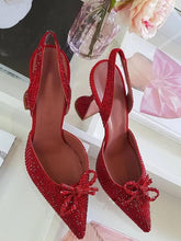 Load image into Gallery viewer, Women’s Red Hot Stylish Fashion Apparel - Elegant Sling-back Glitter Heels