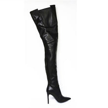 Load image into Gallery viewer, Women&#39;s Pointed Toe Crotchless Design Waist High Boots