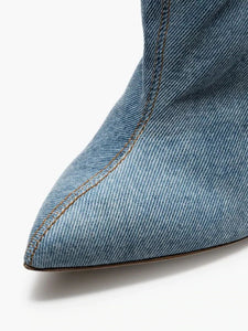 Women's Sexy Sharp Layered Pocket Design Thigh High Shoe Boots