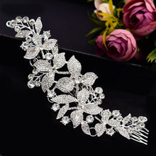 Load image into Gallery viewer, Elegant Crystal Flower Design Hair Clips – Ailime Designs