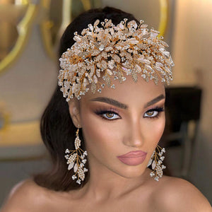 Crystal Wreath Design Elegant Head Veils – Ailime Designs