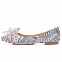 Load image into Gallery viewer, Women’s Beautiful Crystal Design Flats– Fashion Footwear