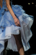 Load image into Gallery viewer, Charming Blue Sheer Ruffle Layer High-end Elegant Gown - Ailime Designs