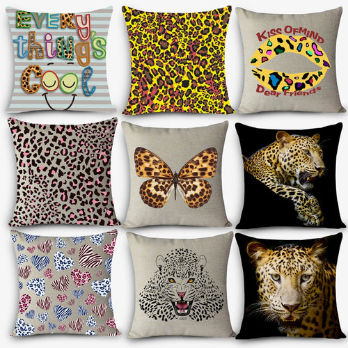 Animal Print Design Throw Pillowcases