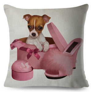 Adorable Dog Print Design Throw Pillow Cases