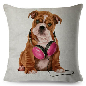 Adorable Dog Print Design Throw Pillow Cases