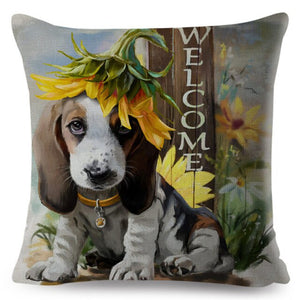 Adorable Dog Print Design Throw Pillowcases
