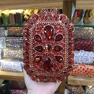 Best Red Crystal Design Evening Bags - Ailime Designs