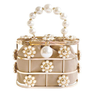 Best Metal Hollow-cut Pearl Beaded Evening Purses - Ailime Designs