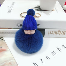 Load image into Gallery viewer, Plush Doll Fur Ball Keychain Holders - Purse Accessories