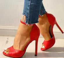 Load image into Gallery viewer, Women’s Red Hot Stylish Fashion Apparel - Strap Ankle Heels