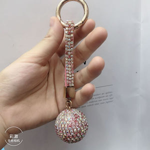 Crystal Ball Rhinestone Keychain Holders - Purse Accessories