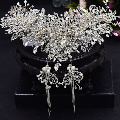 Crystal Silver Women's Elegant Leaf Design Hair Clip Sets – Ailime Designs