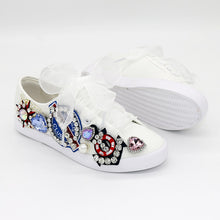 Load image into Gallery viewer, Best White Butterfly Design Sneakers - Ailime Designs