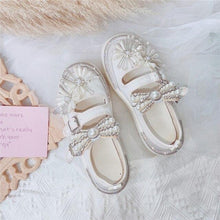 Load image into Gallery viewer, Hollow-cut Pearl Design Flat Wedding Sneakers - Ailime Designs