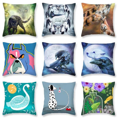 Animal Print Design Throw Pillowcases