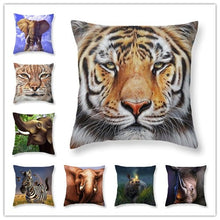 Load image into Gallery viewer, Safari Animal Throw Pillowcases
