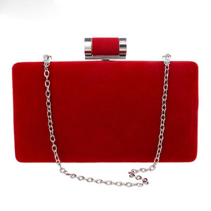 Women’s Red Hot Stylish Fashion Apparel - Small Velvet Clutch Handbags