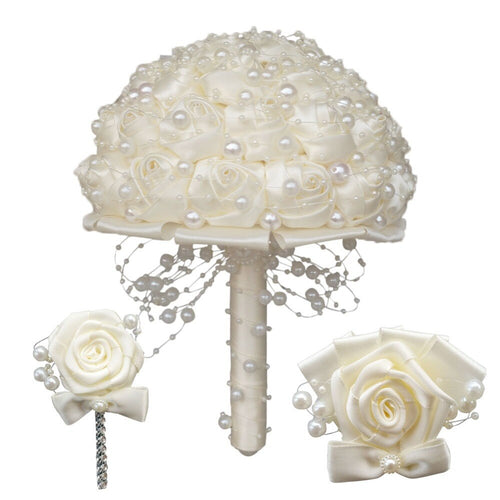 Bridal Accessories - Wedding Rhinestones Trim Flower Bouquets