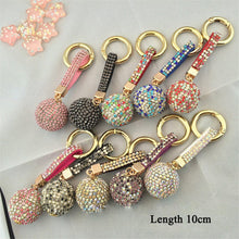 Load image into Gallery viewer, Crystal Ball Rhinestone Keychain Holders - Purse Accessories