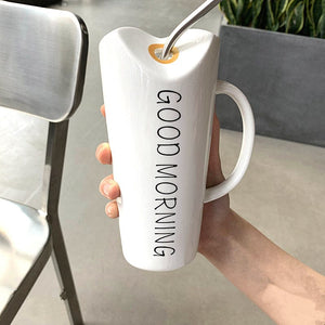 Concave Design Tall Drinkware Coffee Mugs - Ailime Designs