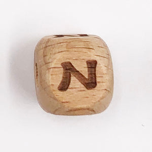 Beautiful Natural Wooden Square Alphabet  Beads – Jewelry Craft Supplies