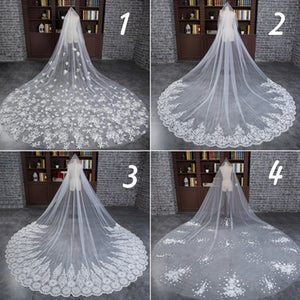 Best White Lace Bridal Head Veils – Ailime Designs