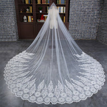Load image into Gallery viewer, Best White Lace Bridal Head Veils – Ailime Designs