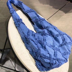 Geometric Single Handle Denim Handbags - Ailime Designs