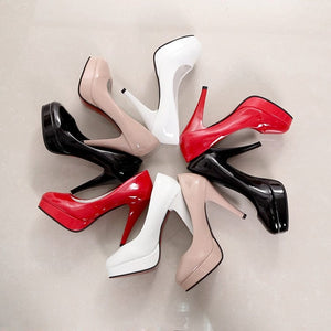 Women’s Red Hot Stylish Fashion Apparel - Patent Leather Pumps