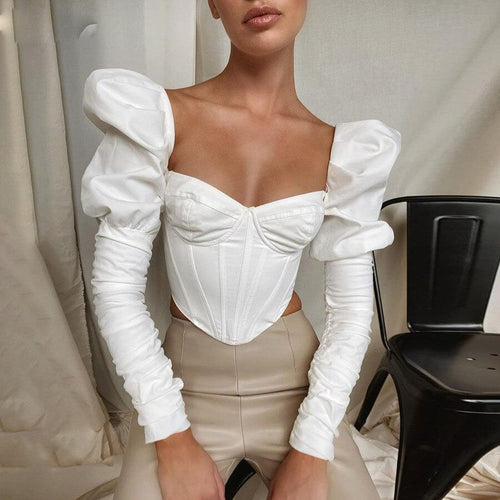 Best White Puff Sleeve Crop Tops - Ailime Designs