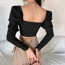 Load image into Gallery viewer, Best White Puff Sleeve Crop Tops - Ailime Designs