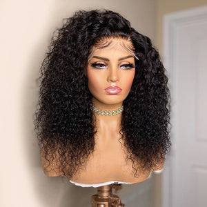 Black Deep Wave Lace Front Human Hair Wigs -  Ailime Designs