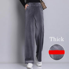 Load image into Gallery viewer, Chic Style Women&#39;s Blue Navy Thick Corduroy Pants - Ailime Designs