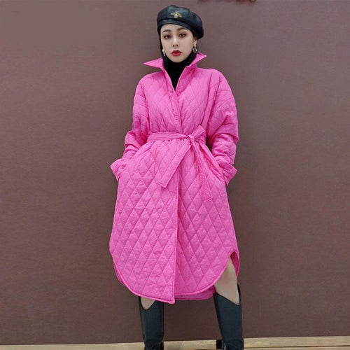 Hot Pink Women's Quilted Parkas Jackets &  Trench Coats - Ailime Designs