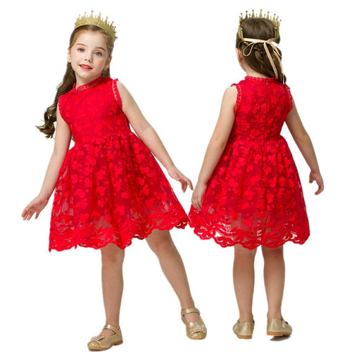 Girls Red Hot Stylish Fashion Apparel - Lace Children Clothing