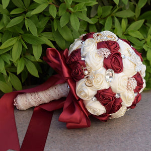 Bridal Accessories - Wedding Rhinestones Trim Flower Bouquets
