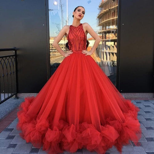 Women’s Red Hot Stylish Fashion Apparel - Tulle Ball Gowns
