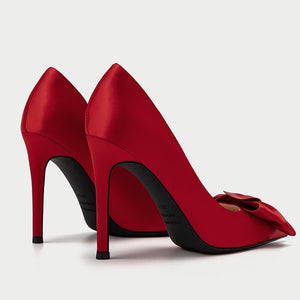 Women’s Red Hot Stylish Fashion Apparel - Satin Pump Heels