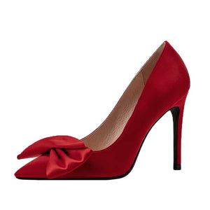 Women’s Red Hot Stylish Fashion Apparel - Satin Pump Heels