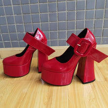 Load image into Gallery viewer, Women’s Red Hot Stylish Fashion Apparel - Patent Leater Mary Jane Platforms