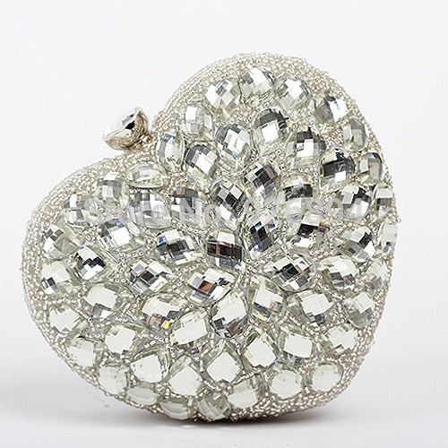Women's Stylish Crystal Heart Shape Design Purses - Ailime Designs