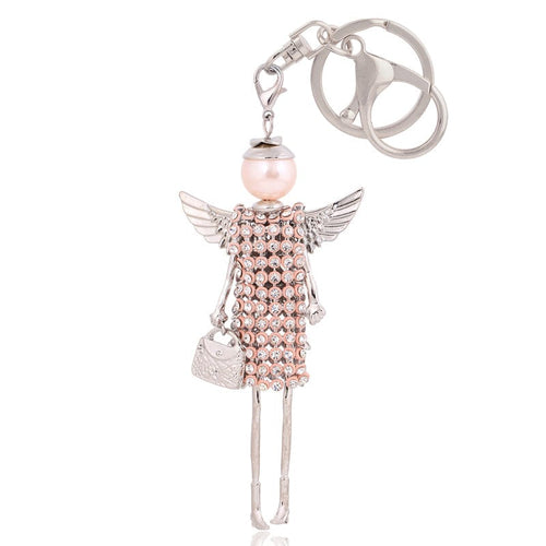 Angel Girl Rhinestone Keychain Holders - Purse Accessories