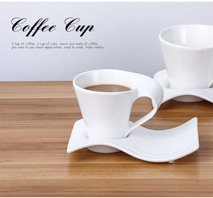 Cool Wave Design 2pc Coffee Cup Set - Ailime Designs