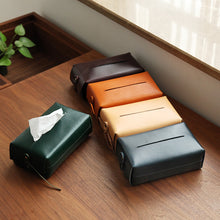Load image into Gallery viewer, Leather Pouch Style Tissue Box Containers – Ailime Designs