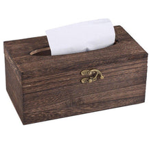 Load image into Gallery viewer, Old English Wood Design Tissue Box Containers – Ailime Designs
