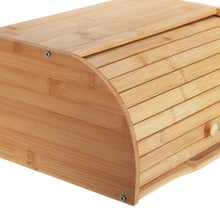 Load image into Gallery viewer, Bamboo Roll-Top Bread Bin Storage Box - Kitchen Accessories