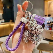 Load image into Gallery viewer, French Dog Rhinestone Keychain Holders - Purse Accessories