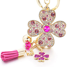 Load image into Gallery viewer, Four Leaf Clover Rhinestone Keychain Holders - Purse Accessories